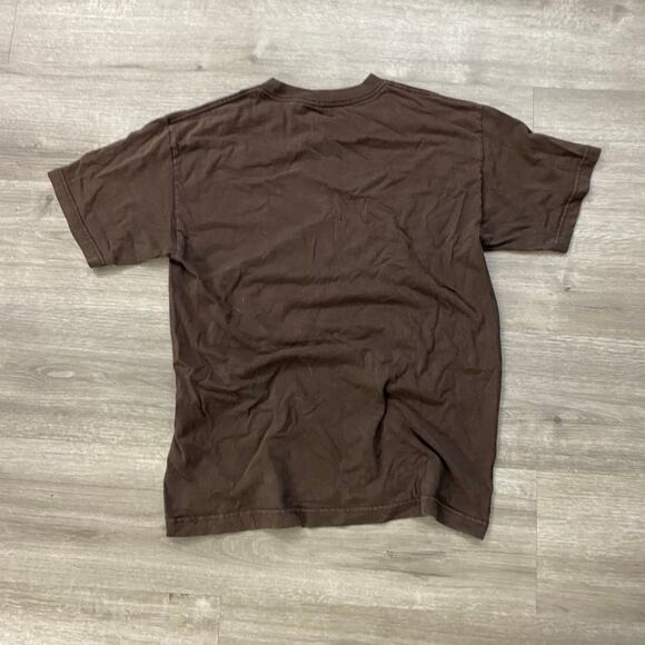 VINTAGE MAN AT WORK BROWN PARODY COMEDY TEE SHIRT MEDIUM GAMING - Picture 2 of 5